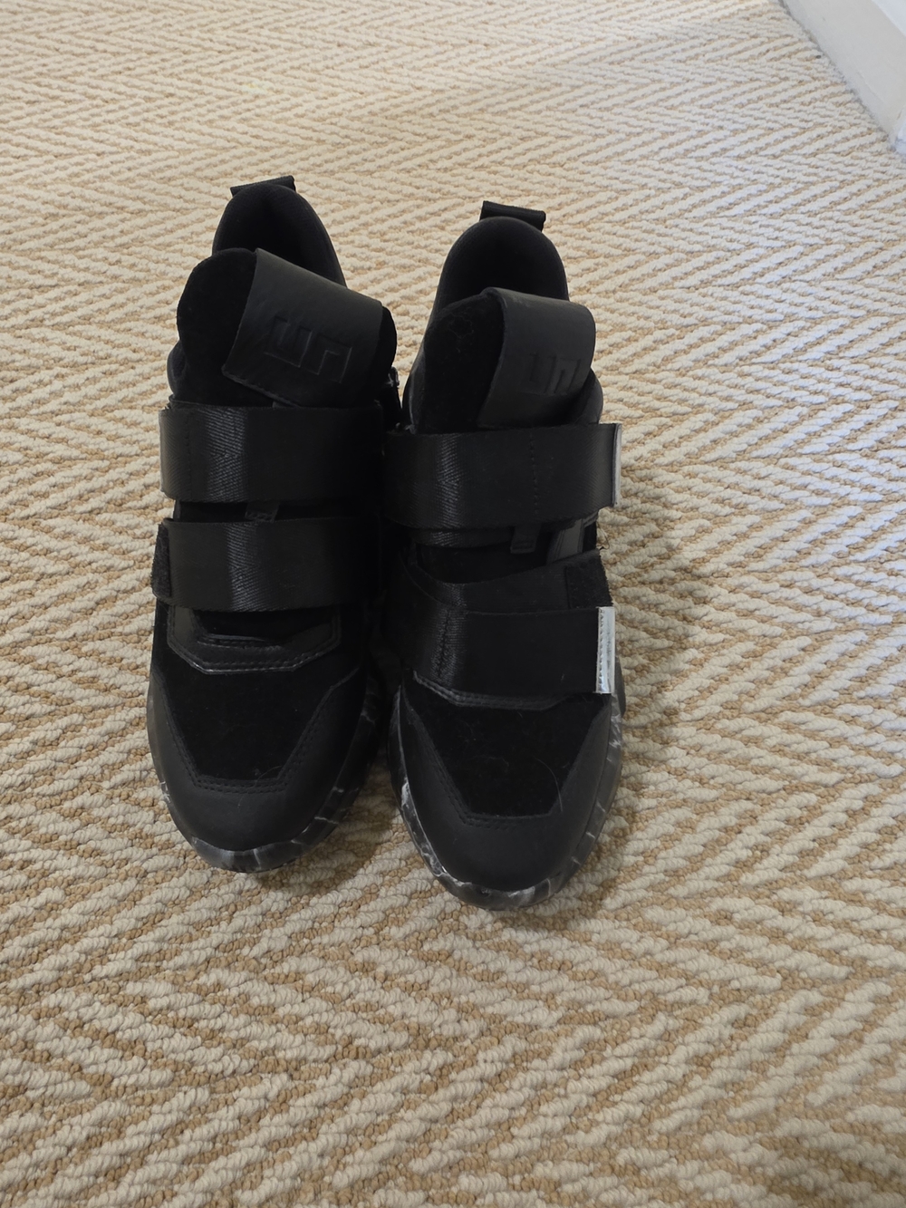 United Nude Black Strap Sneakers